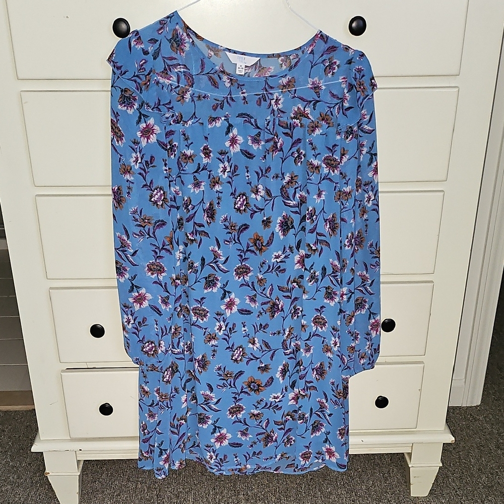 Time and Tru Blue Floral Dress 💓4/$25